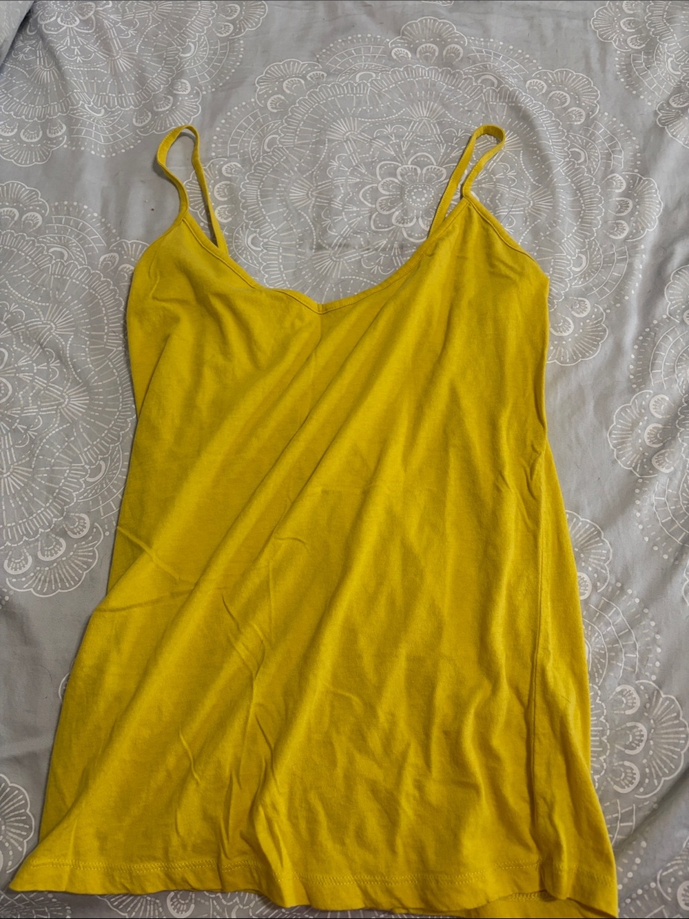 Apostrophe Bright Yellow Spaghetti Strap Tank